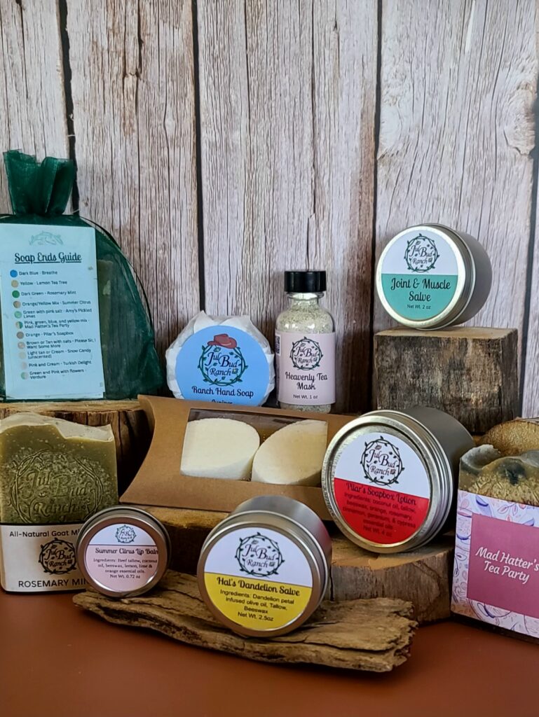 Variety of Jul Bud Ranch Soaps