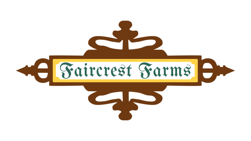 Faircrest Farms logo featuring a vibrant green tree design