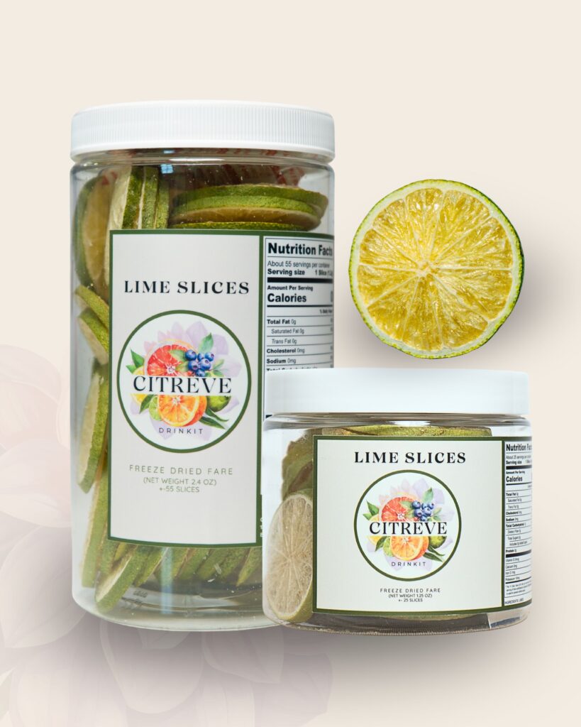 image of two different sizes of jars of lime slices