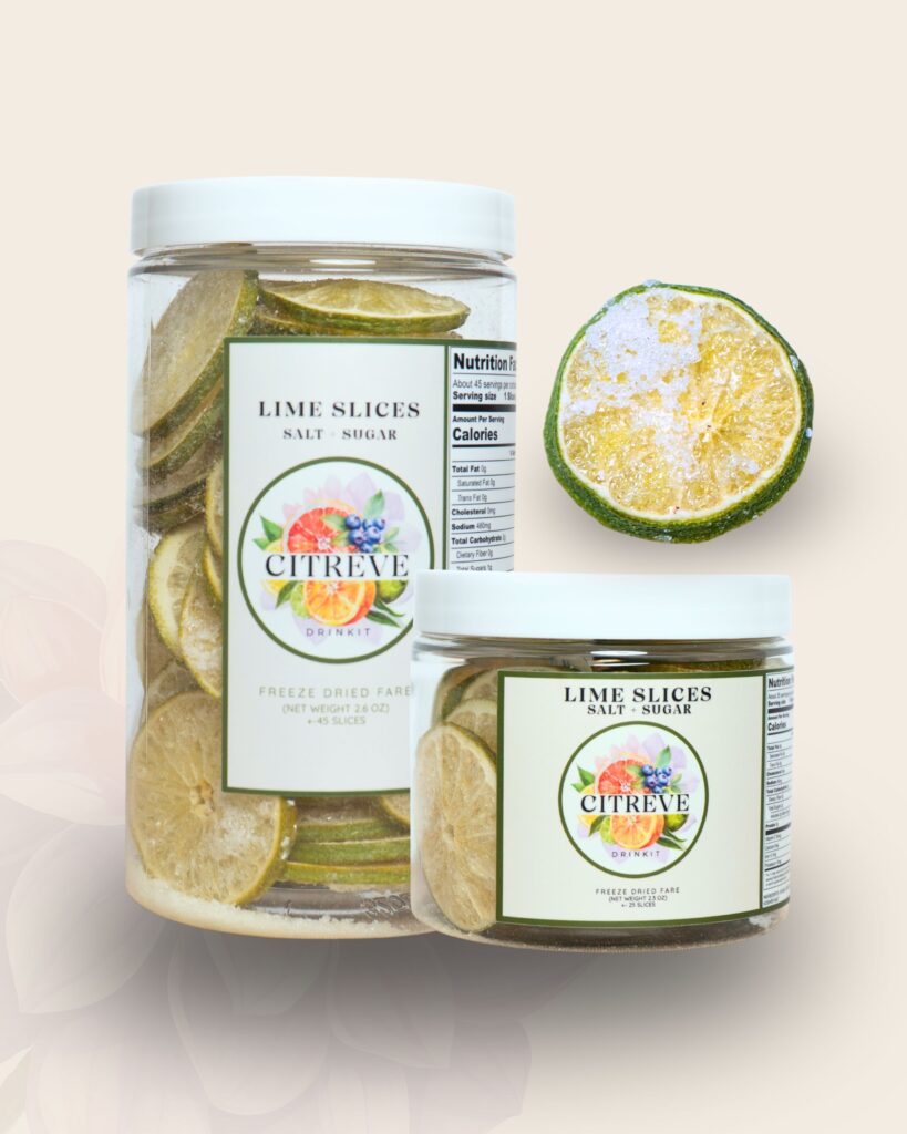 image of two different sizes of jars of lime slices