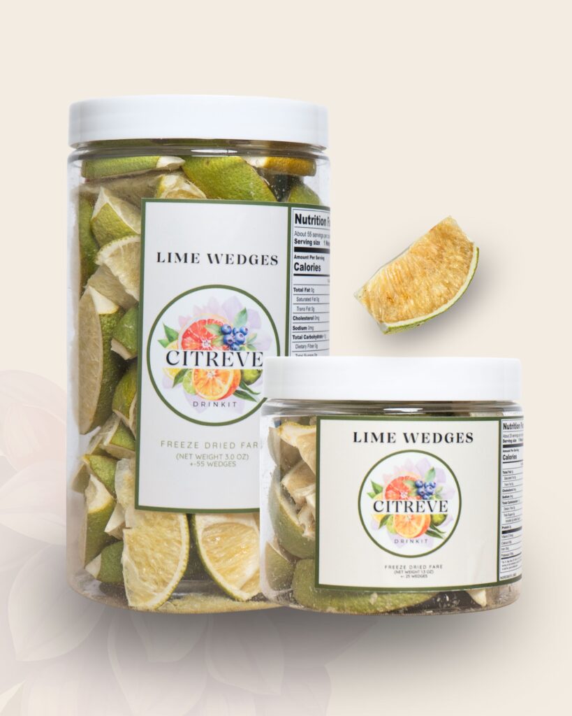 image of two different sizes of jars of lime wedges