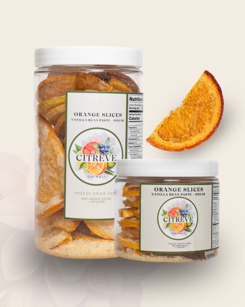 image of two different sizes of jars of orange slices