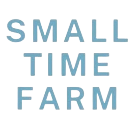 Small Time Farm logo on a black background