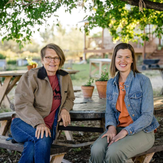 Sara and Symbria Patterson, the owners of Red Acre Farm